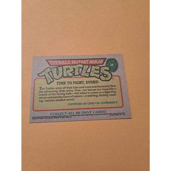 1989 Topps TMNT Trading Card 38 Teenage Mutant Ninja Turtles - Picture 2 of 2